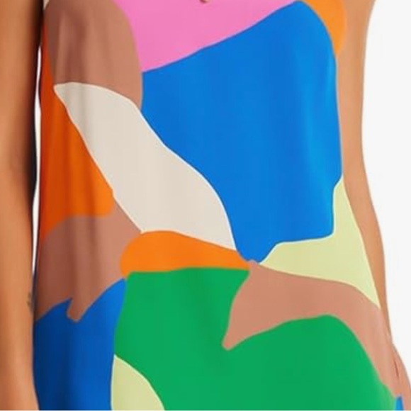Women's Printed A-Line Swim Dress NWT Cover-Up multi color, size L - Picture 5 of 6